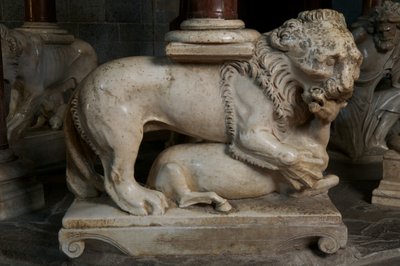 Lion, on the pulpit in the Church of Sant